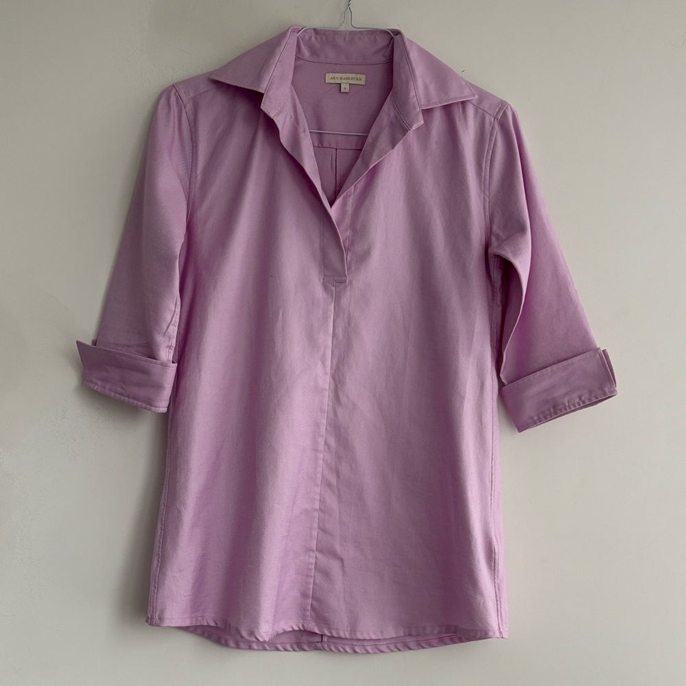 ANN MASHBURN Lilac Popover Blouse